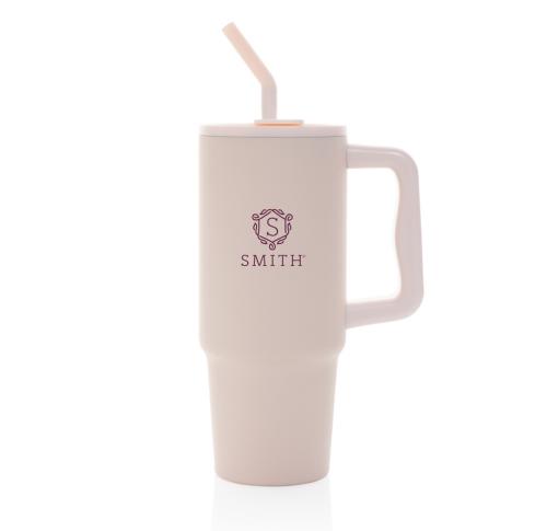 Printed Embrace deluxe RCS recycled stainless steel tumbler 900ml pink
