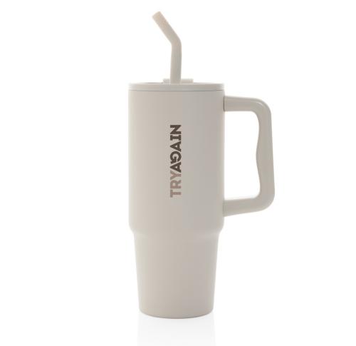 Embrace deluxe RCS recycled stainless steel tumbler 900ml beige