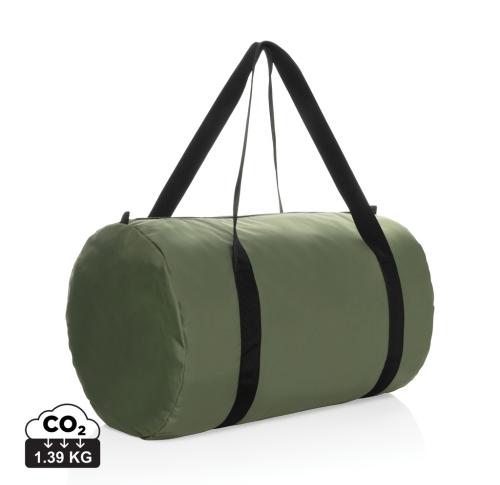 Branded Dillon AWARE™ RPET foldable sports bag green