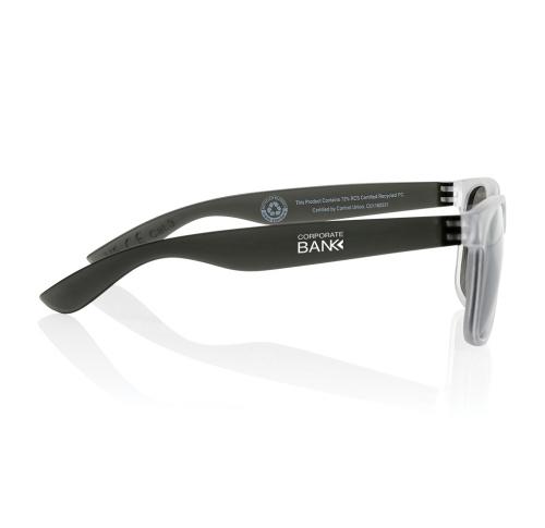 Gleam RCS recycled PC mirror lens sunglasses black, white