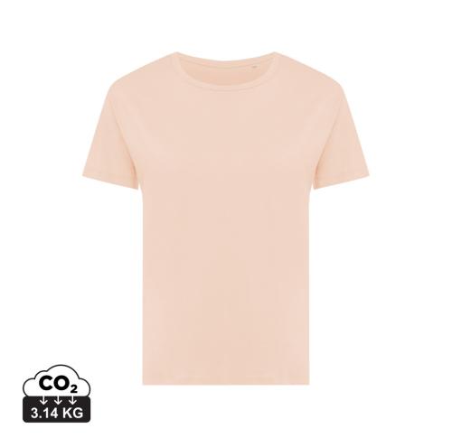 Iqoniq Yala women lightweight recycled cotton t-shirt peach nectar