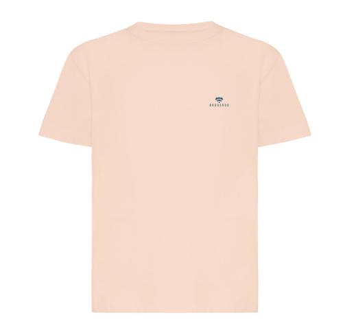 Custom Iqoniq Koli kids lightweight recycled cotton t-shirt peach nectar