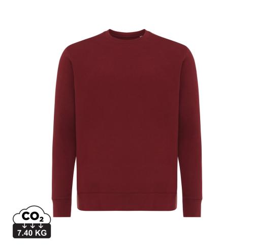 Iqoniq Etosha lightweight recycled cotton crew neck burgundy