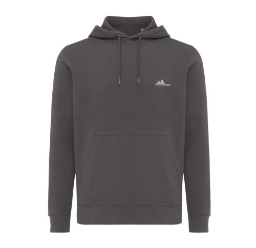 Iqoniq Rila lightweight recycled cotton hoodie anthracite