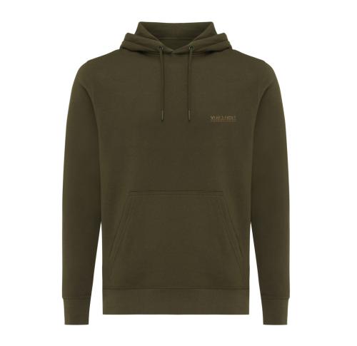 Iqoniq Rila lightweight recycled cotton hoodie khaki