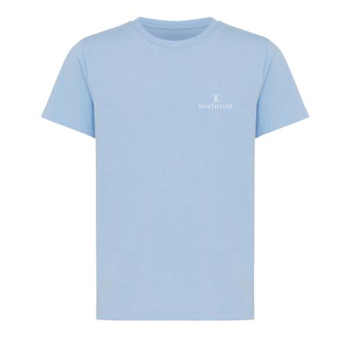 Promotional Iqoniq Koli kids lightweight recycled cotton t-shirt sky blue