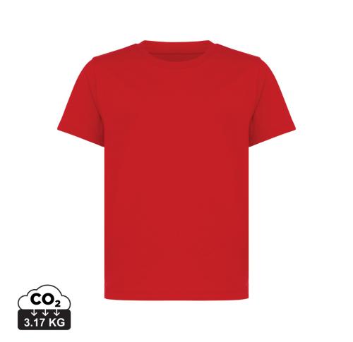 Iqoniq Koli kids lightweight recycled cotton t-shirt red