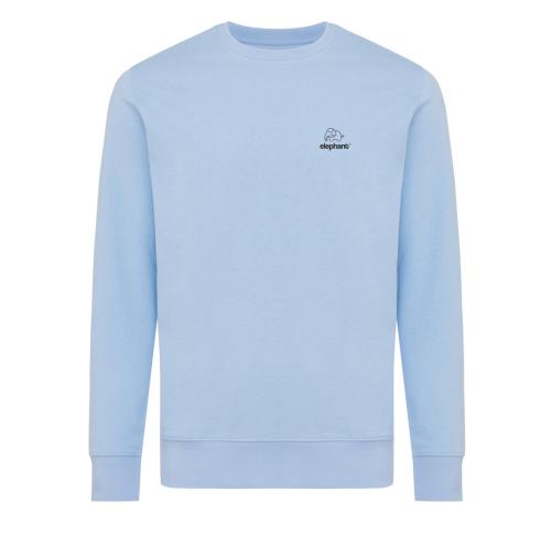 Iqoniq Etosha lightweight recycled cotton crew neck sky blue