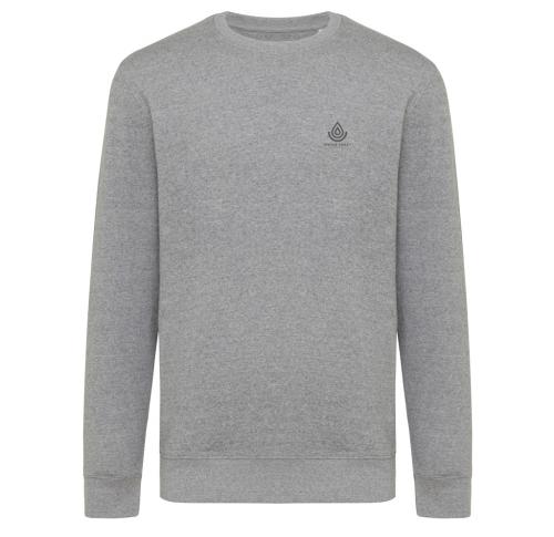 Iqoniq Etosha lightweight recycled cotton crew neck light heather anthracite