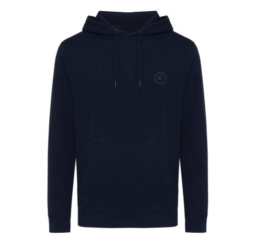 Iqoniq Rila lightweight recycled cotton hoodie navy