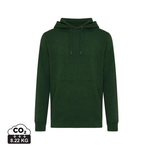 Iqoniq Rila lightweight recycled cotton hoodie forest green