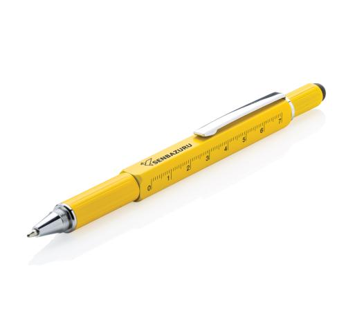 Promotional Logo 5-in-1 Aluminium Tool Pens Multitool