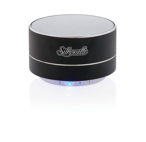 Branded Aluminium Wireless Portable Mini Speaker - Black
