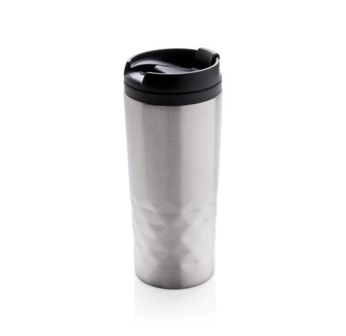 Custom Printed Stainless Steel Geometric Mug 300ml Silver