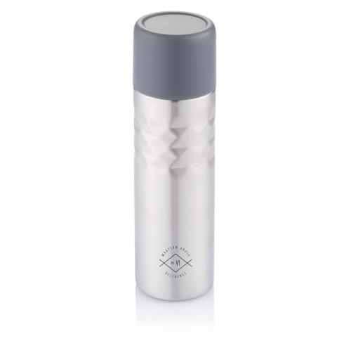 Branded Stainless Steel Insulated 500ml Coffee Flasks Silver