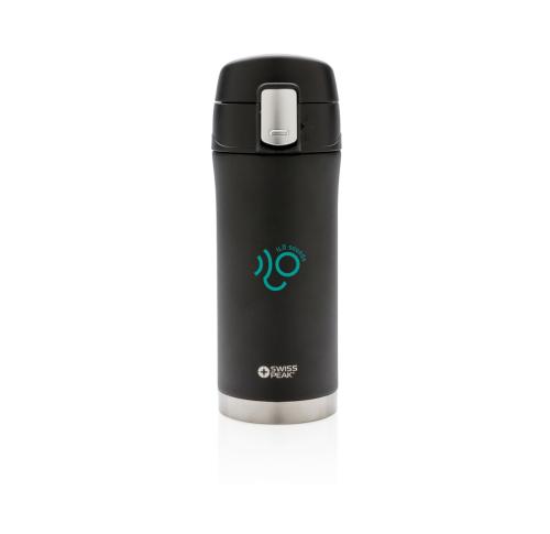 Swiss Peak Elite Copper Vacuum Mugs Branded Logo - Black