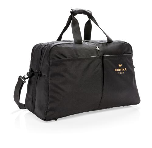 Swiss Peak RFID duffle with suitcase opening