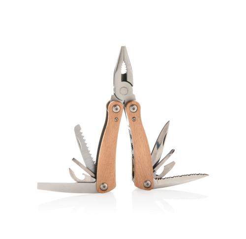 Wood Multi tools Custom Logo 13 Functions Beech Wood Stainless Steel