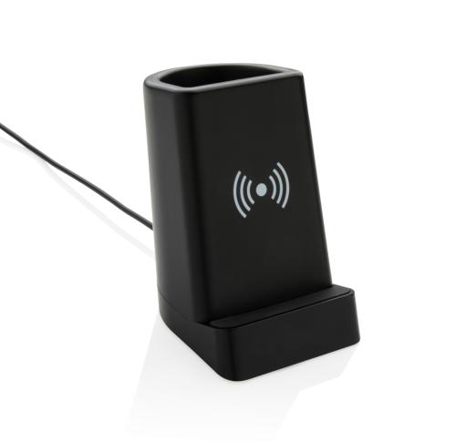 Light up logo 5W wireless charging pen holder