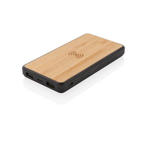 Bamboo 8000 mAh Wireless Charging Fashion Powerbank