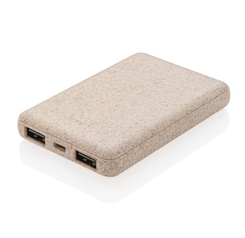 Custom Branded Wheat Straw 5.000 MAh Pocket Powerbanks