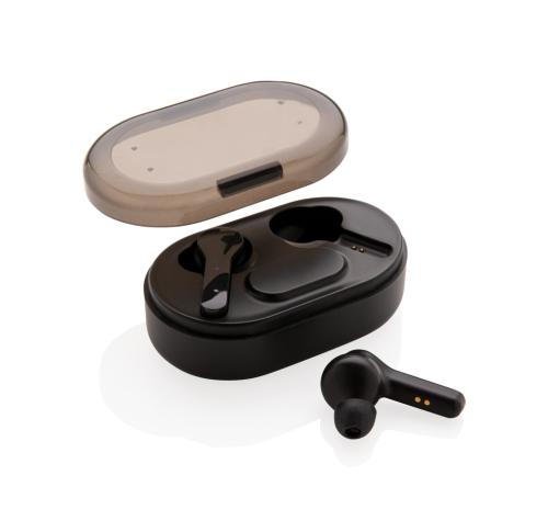 Customised Light Up Logo TWS Earbuds In Charging Case