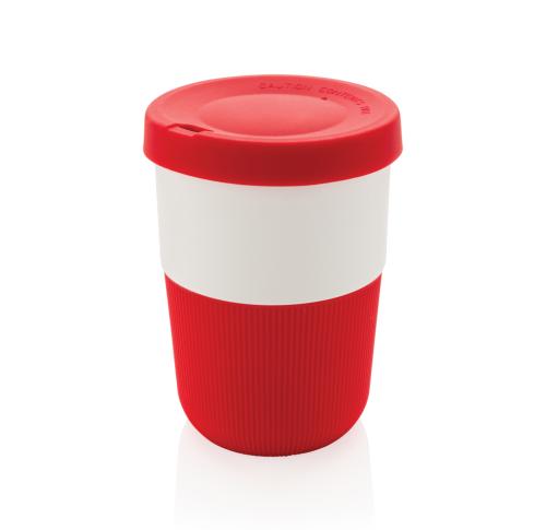 Custom Eco PLA Coffee Cup To Go 380ml Red 