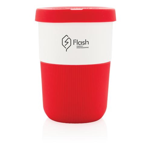 Custom Eco PLA Coffee Cup To Go 380ml Red 