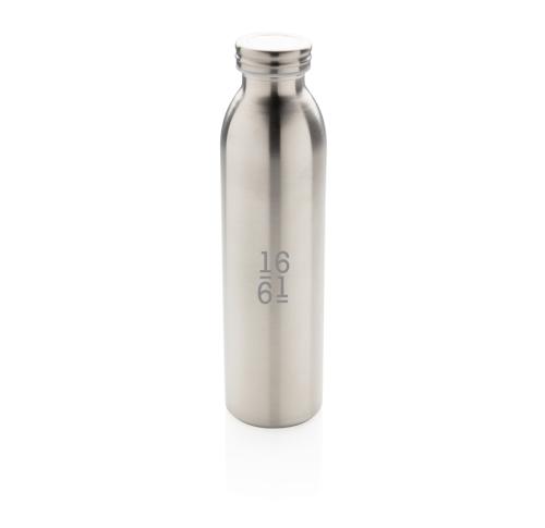 Branded Leakproof Copper Vacuum Insulated Bottle 600ml - Silver