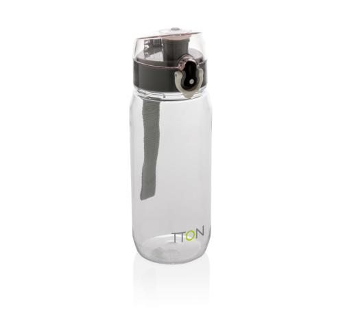 Printed Tritan Bottle 600ml Lockable Cap - Black