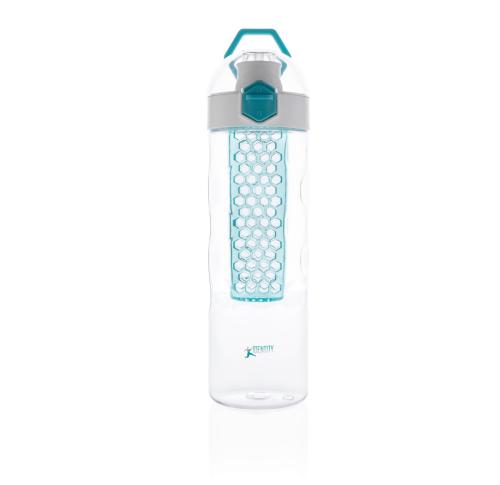 Promotional Lockable Leak Proof Fruit Infuser Bottle Honeycomb Turquoise