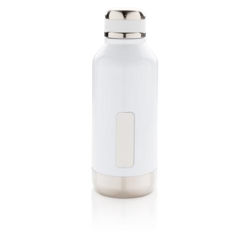 Leak proof vacuum bottle with logo plate