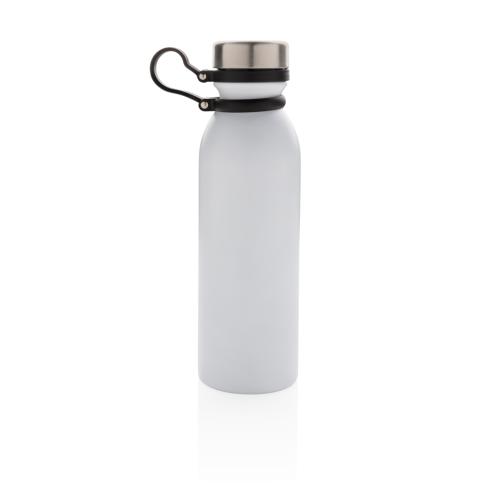 Custom Printed Copper Vacuum Insulated Bottle With Carry Loop White