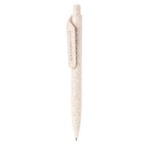 Custom Printed Wheat Straw Pen Beige