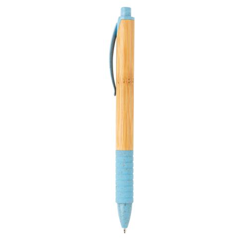 Promotional Bamboo & Wheat Straw Pen Pale Blue