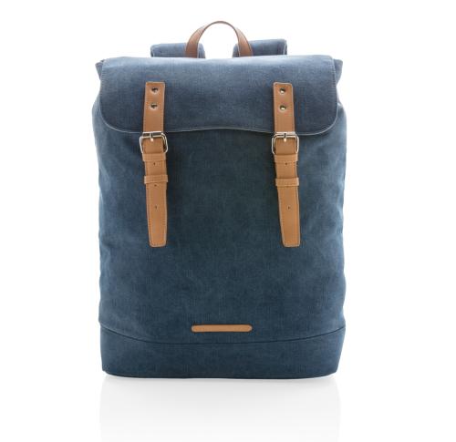 Canvas laptop backpack PVC free