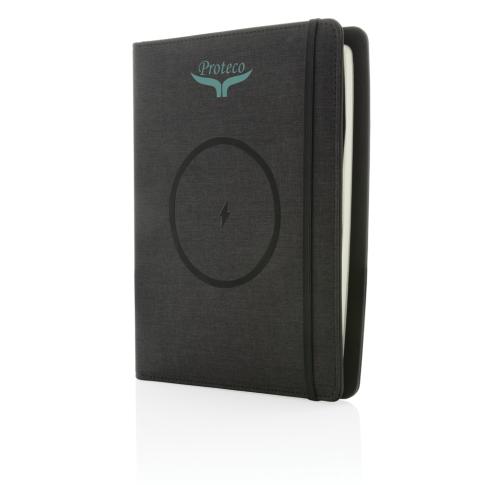 Air 5W wireless charging notebook with 5000mAh powerbank
