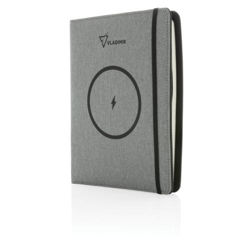 Air 5W wireless charging notebook with 5000mAh powerbank