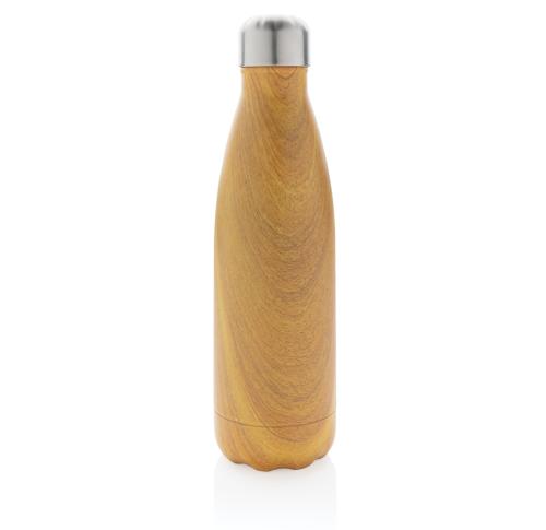 Wood Printed Stainless Steel Insulated Water Bottles Custom Logo 