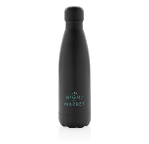 Custom Stainless Steel Bottle 500 Ml Solid Colour Vacuum   - Black