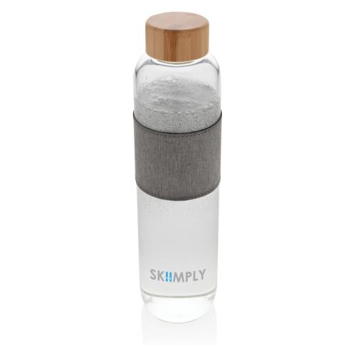 Impact Borosilicate Glass Water Bottle With Bamboo Lid