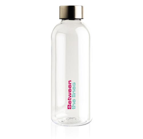 Leakproof water bottle with metallic lid