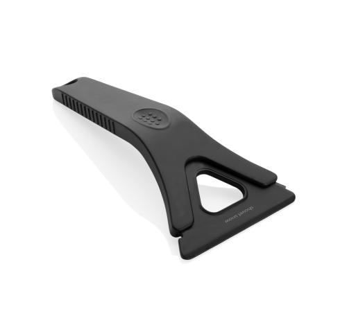 Branded Car 3-in-1 Ice Scraper - black