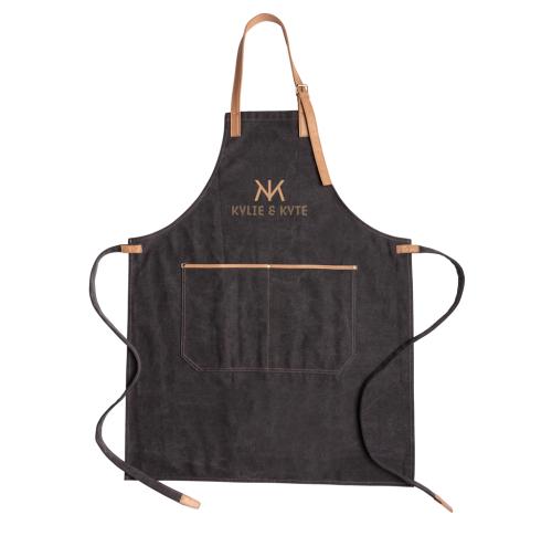 Branded Deluxe Canvas Chef Aprons - Black