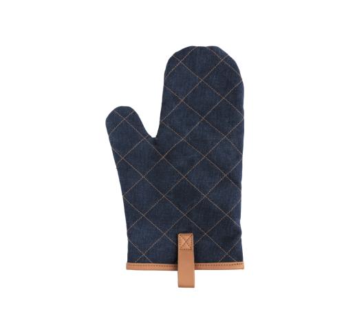 Deluxe Canvas Oven Mitt Glove - Navy Blue