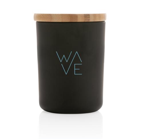 Branded Scented Jasmine Candles With Bamboo Lid Ukiyo Deluxe Black 