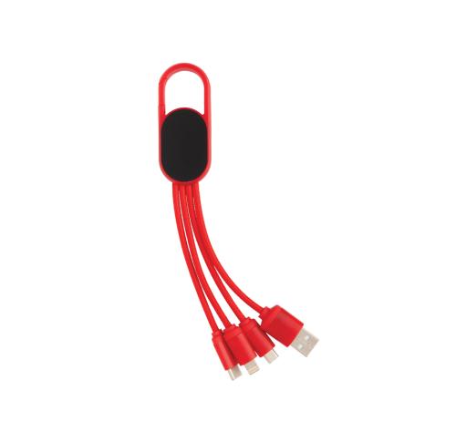 4-in-1 cable with carabiner clip