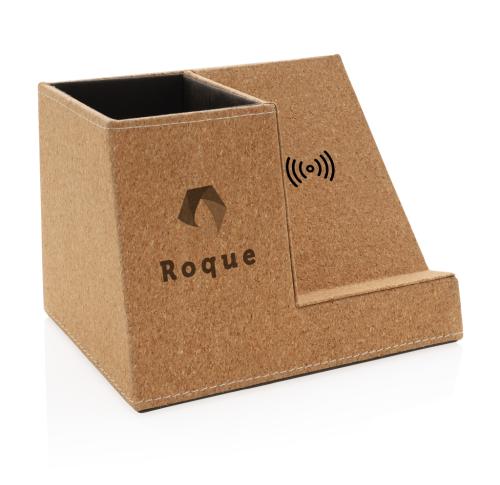 Cork pen holder and 5W wireless charger