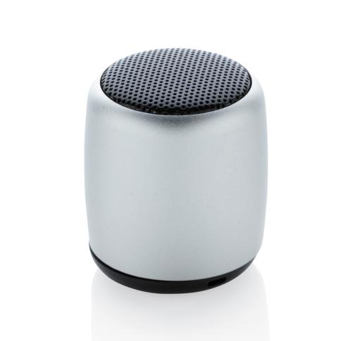 Mini Aluminium Portable Wireless Speakers Printed Logo Silver