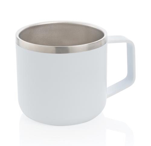Printed Stainless Steel Camping Mug - White